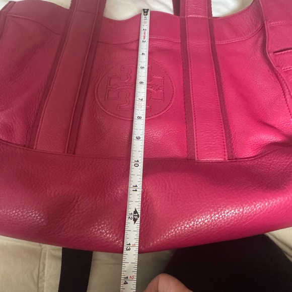 Tory Burch Fuchsia Leather Tote - Picture 13 of 16